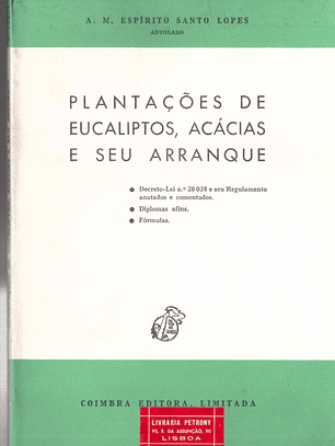 Plantações de eucaliptos Acácias e seu arranque