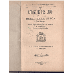 Código de posturas do município de Lisboa