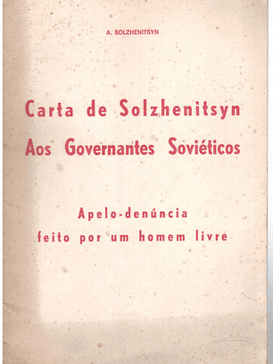 Carta de Solshenitsyn aos governantes soviéticos