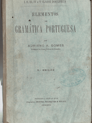 Elementos de gramática portuguesa