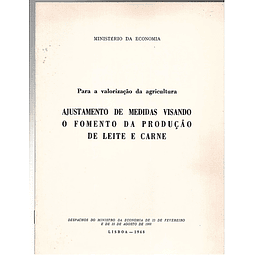 Ajustamento medidas visando o fomento da produção de leite e de carne