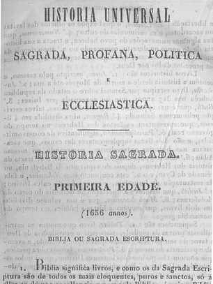 História universal Sagrada Profana Politica e Eclesiastica