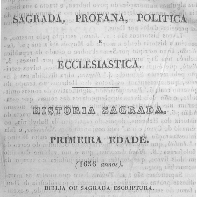 História universal Sagrada Profana Politica e Eclesiastica 1