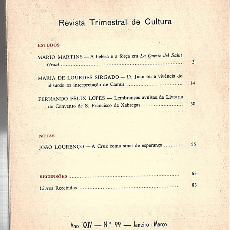 Itinerarium - Revista trimestral de cultura 1