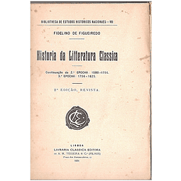 História da litteratura classica 1580 a 1825