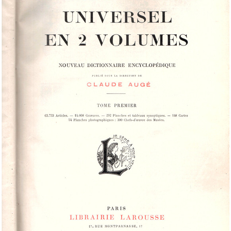 Larousse universel en 2 volumes tome premier 2