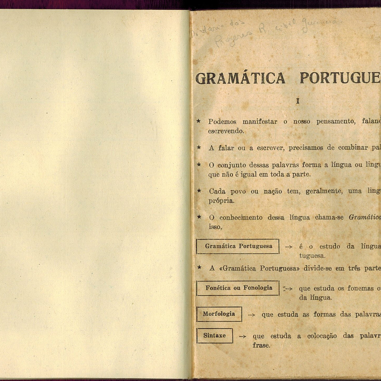 Gramática portuguesa 1