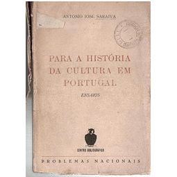 Para a história da cultura em portugal (ensaios)