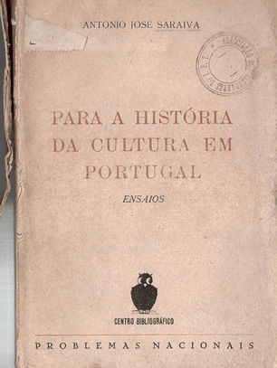 Para a história da cultura em portugal (ensaios)
