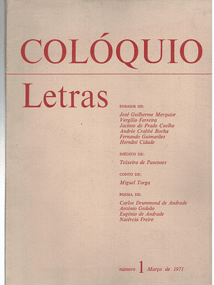 Colóquio letras volume 001