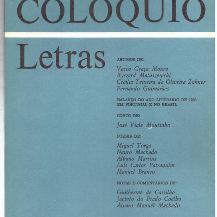 Colóquio letras volume 060 1