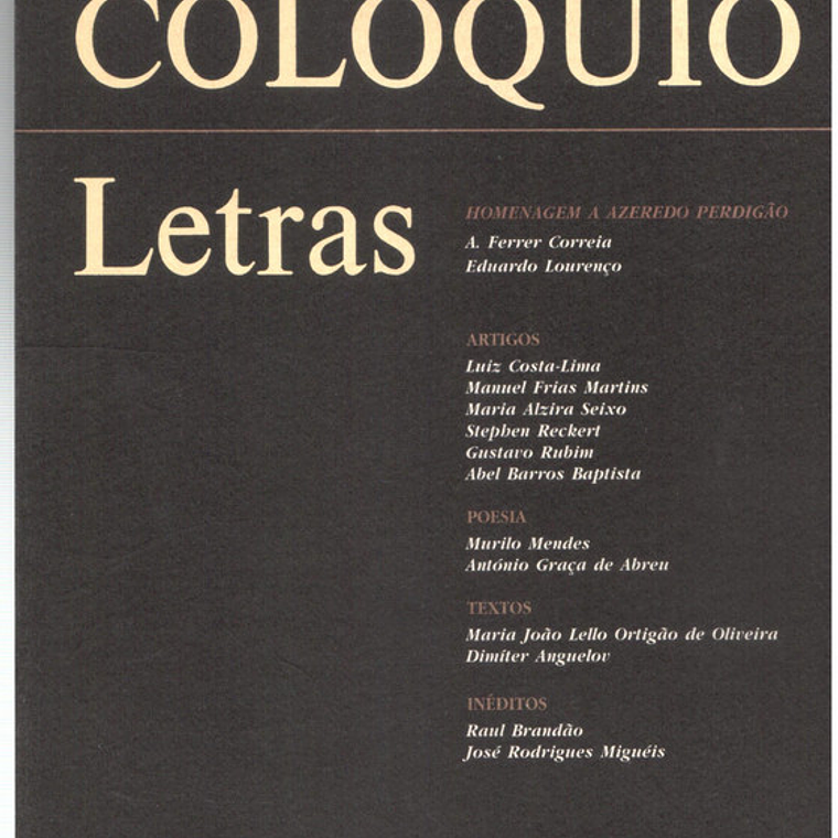 Colóquio letras volume 130 1