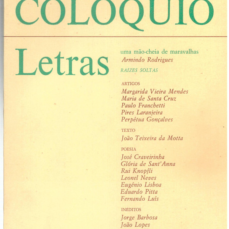 Colóquio letras volume 110 1