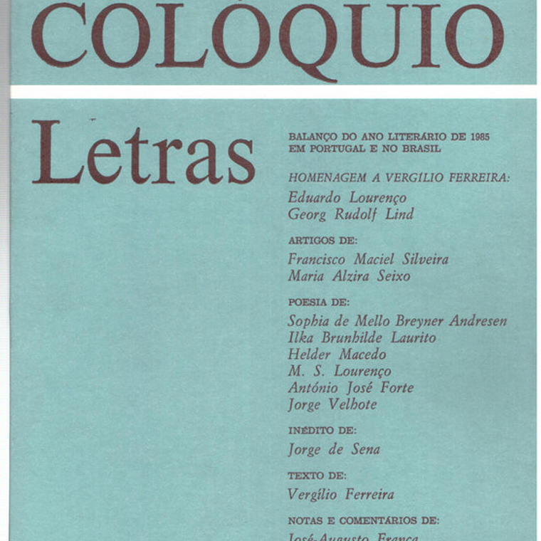Colóquio letras volume 090 1
