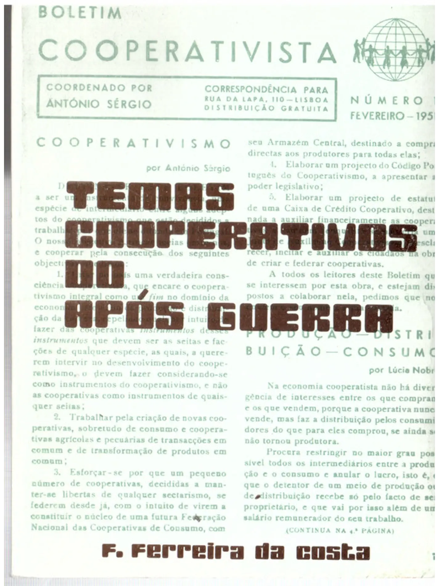Temas cooperativos do após guerra 1