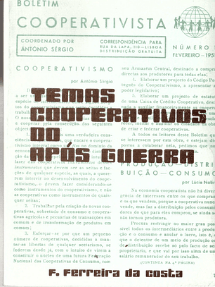 Temas cooperativos do após guerra