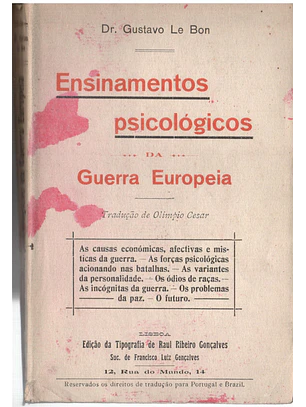 Ensinamentos psicológicos da guerra Europeia