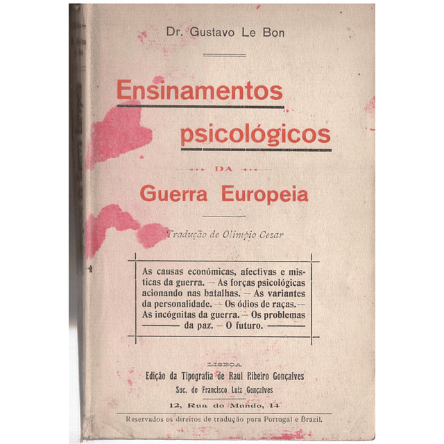 Ensinamentos psicológicos da guerra Europeia