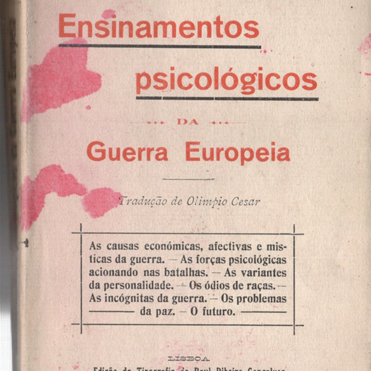 Ensinamentos psicológicos da guerra Europeia 1