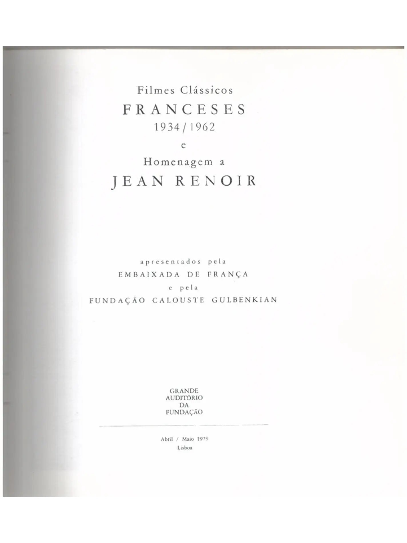 Filmes clássicos franceses 1934 a 1962 e homenagem a Jean Renoir 1