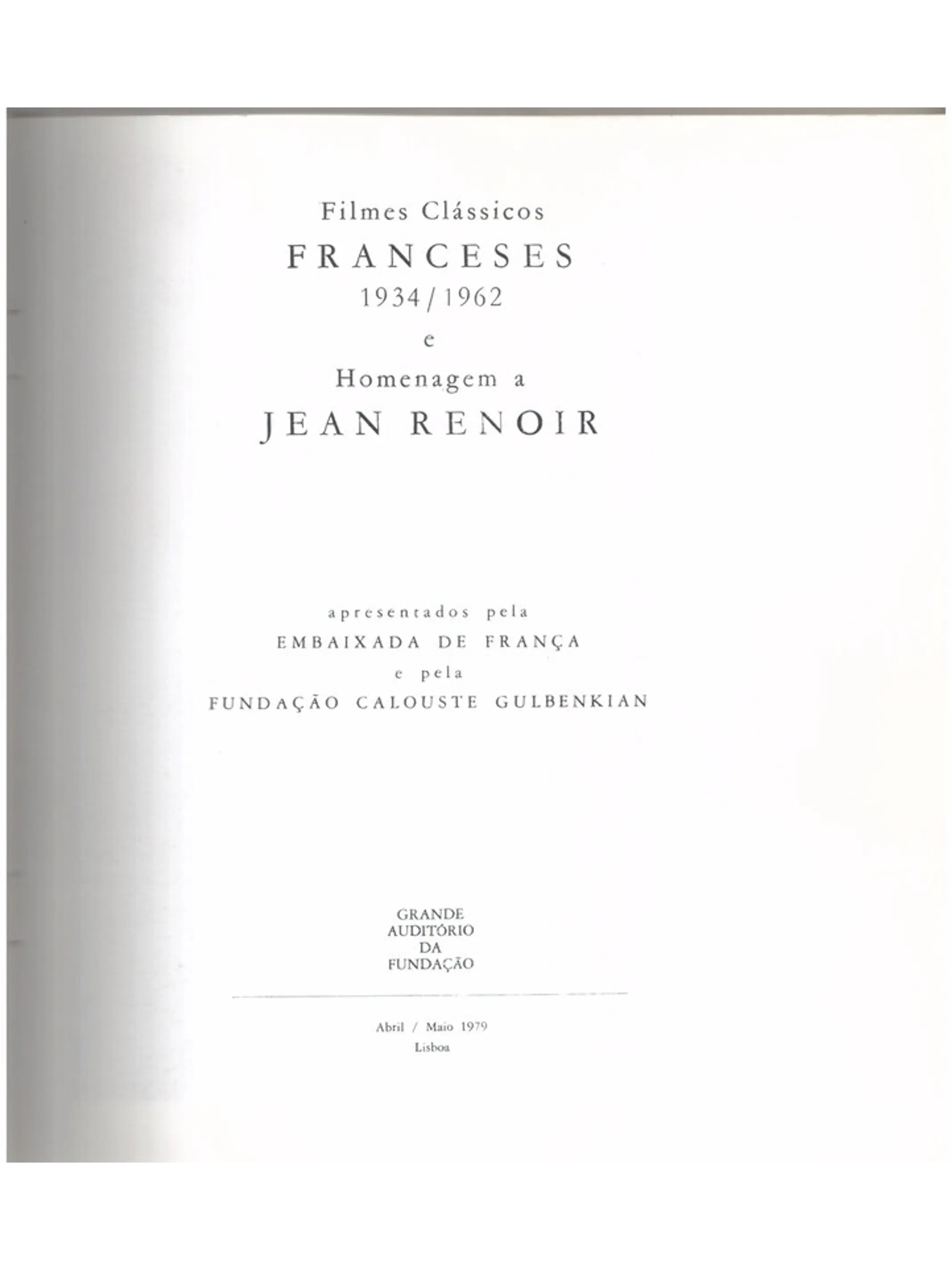 Filmes clássicos franceses 1934 a 1962 e homenagem a Jean Renoir 1