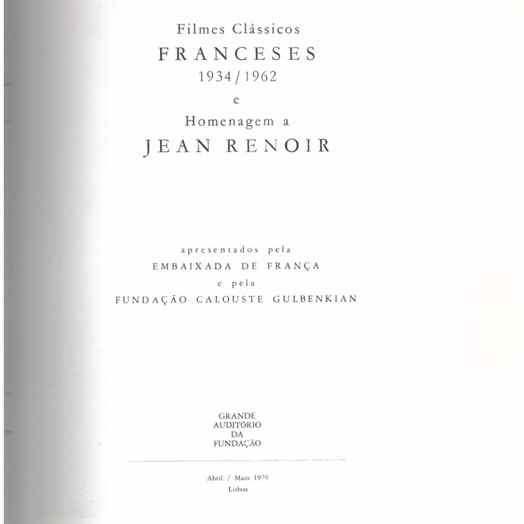 Filmes clássicos franceses 1934 a 1962 e homenagem a Jean Renoir 1
