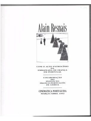Alain Resnais Com alto Patrocínio da embaixada de França em Portugal