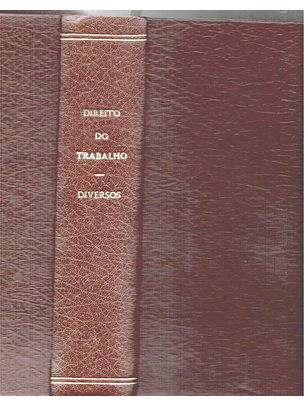 Encadernação composta por 6 livros sobre: Direito do trabalho, a empresa e o empregador