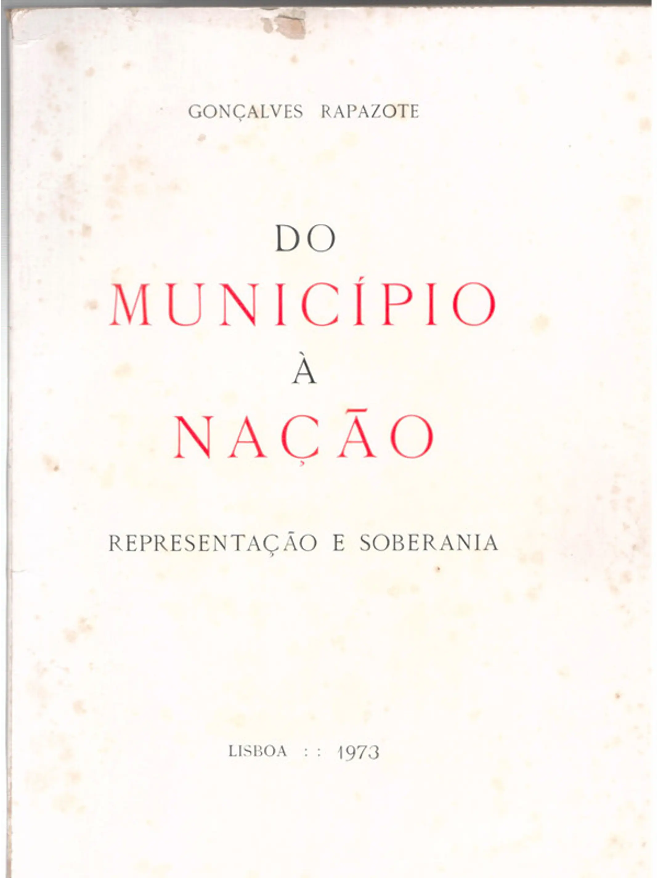 Do município a nação representação e soberania 1