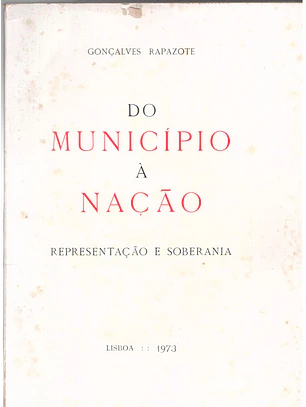 Do município a nação representação e soberania