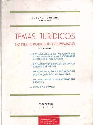Temas jurídicos no direito português comparado