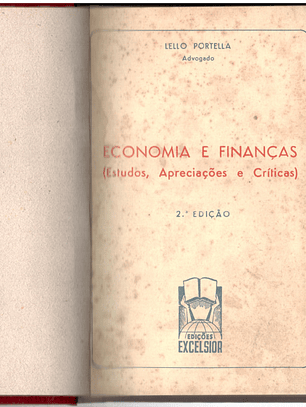 Economia e finanças estudos, apreciações e críticas