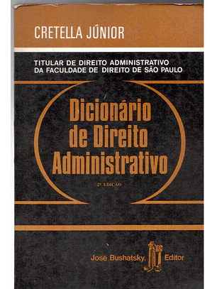 Dicionário de direito administrativo