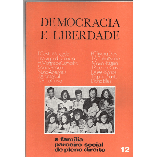 Democracia e liberdade, numero 12 - A familia parceiro social de pleno direito