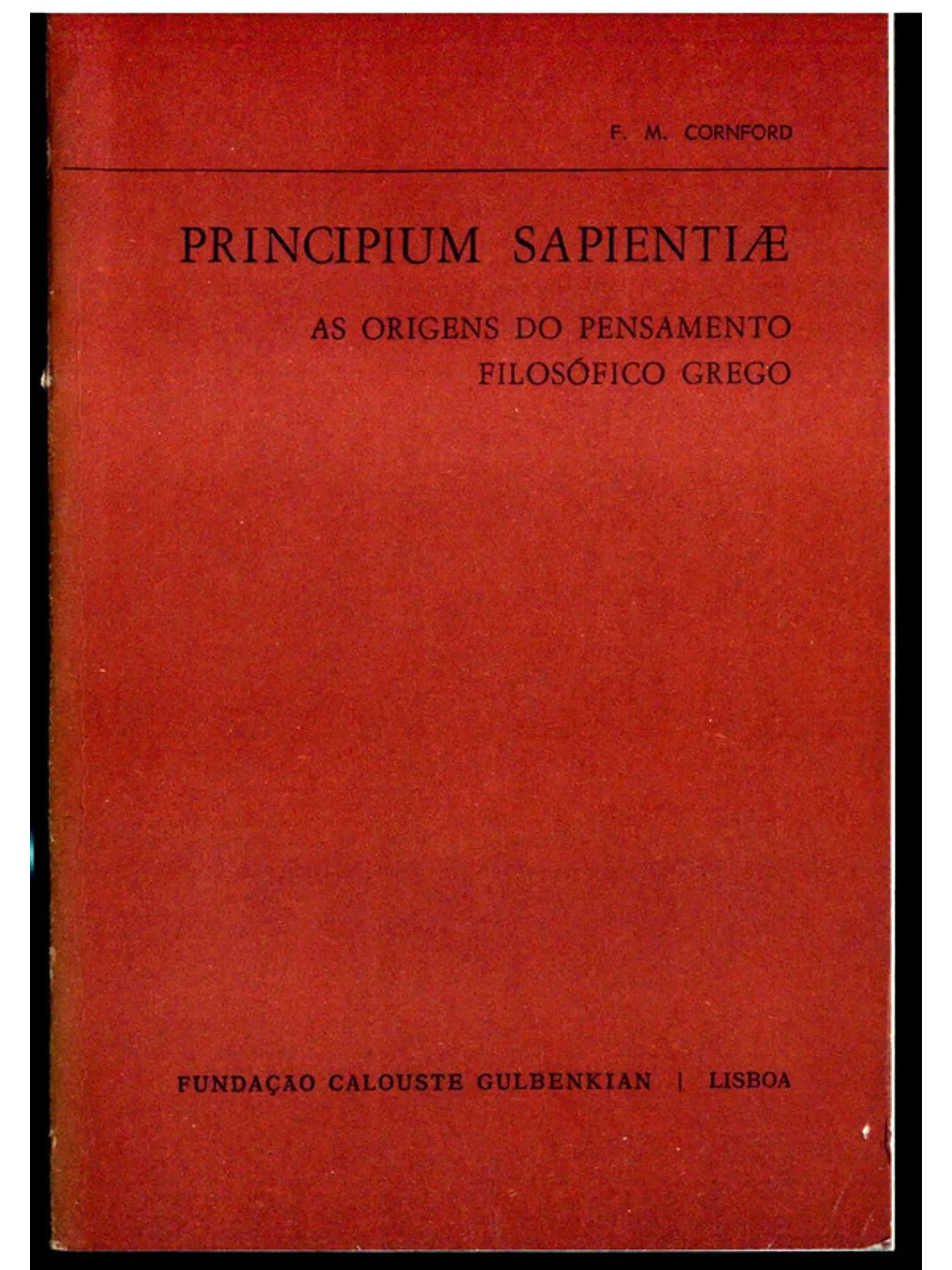 Principium Sapientiae, As origens do pensamento filosófico grego 1
