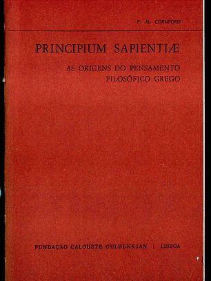 Principium Sapientiae, As origens do pensamento filosófico grego