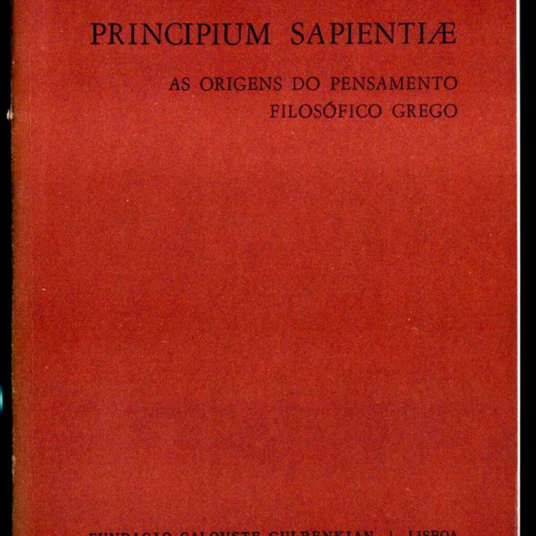 Principium Sapientiae, As origens do pensamento filosófico grego 1