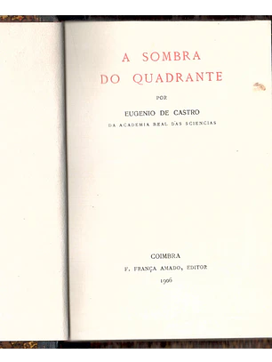 A sombra do quadrante