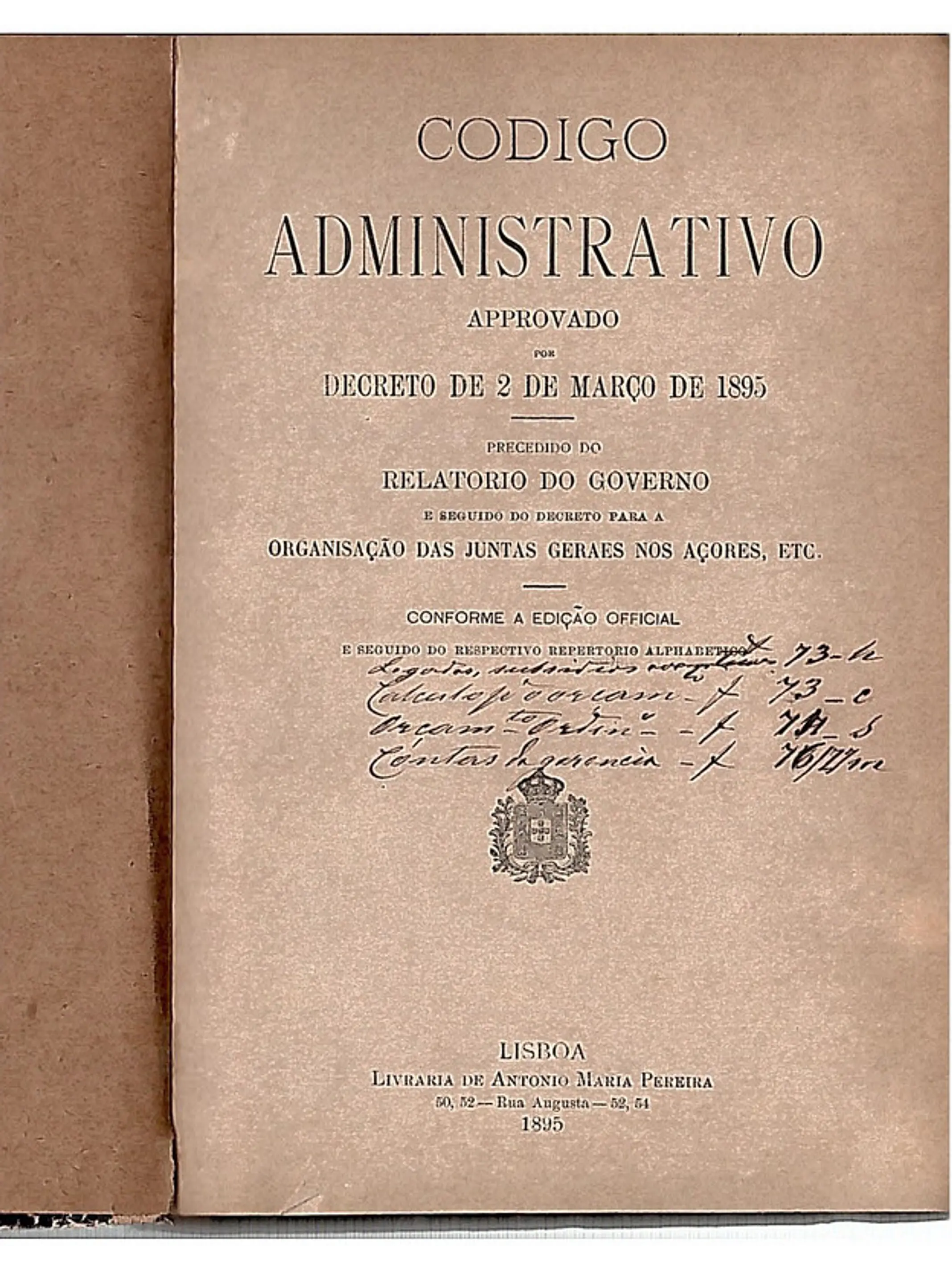 Código administrativo (decreto de 2 de março de 1895) 1