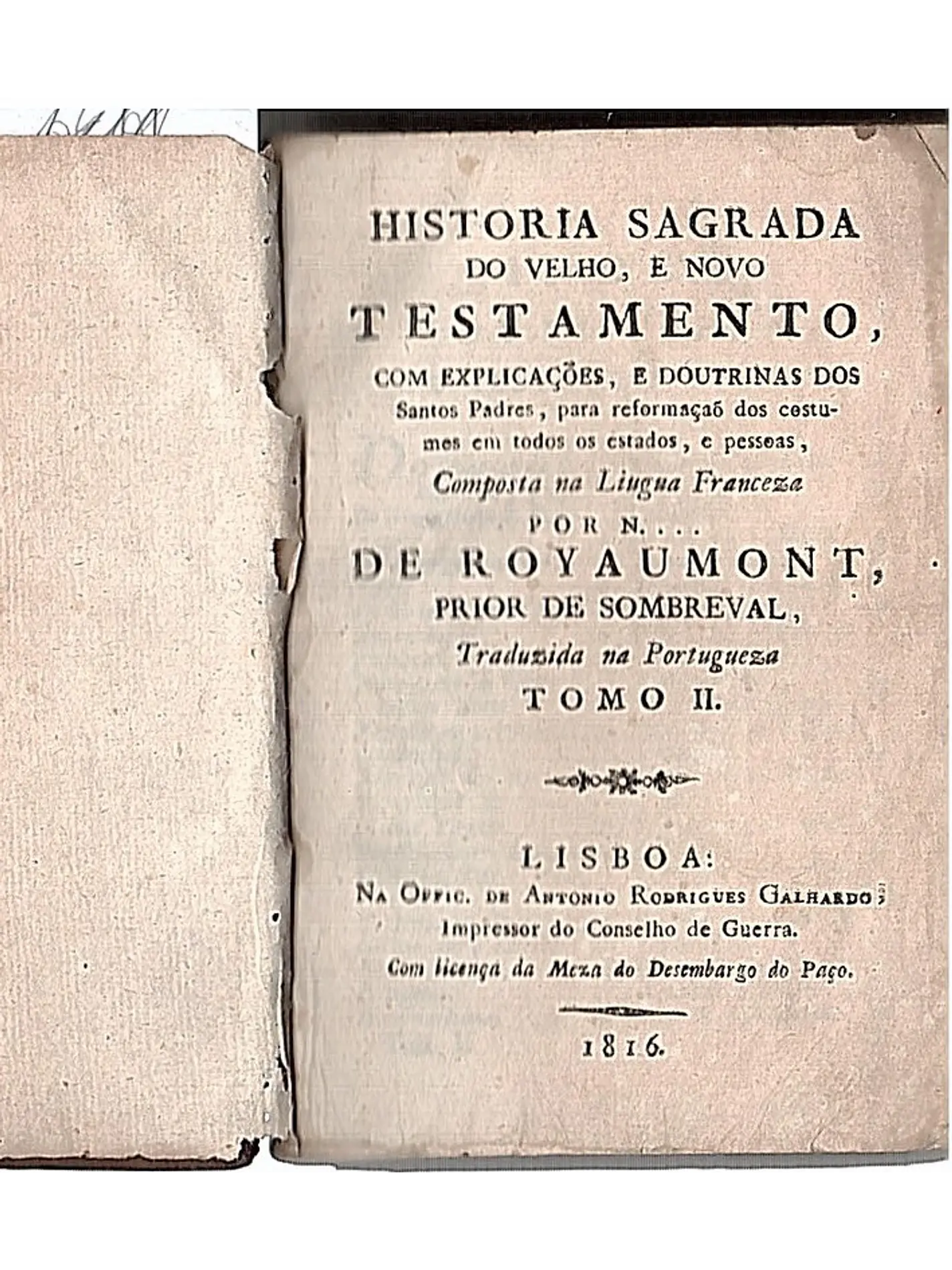 História sagrada do velho, e novo testamento 1