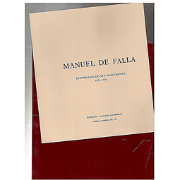 Manuel de FalIa centenário do seu Nascimento 1876 a 1976