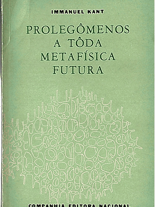 Prolegômenos a toda metafisica futura