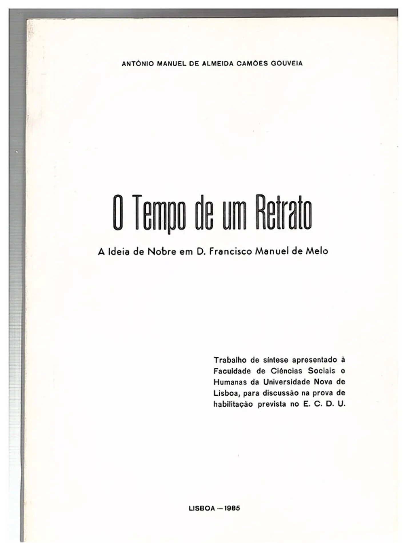 O tempo de um retrato 1