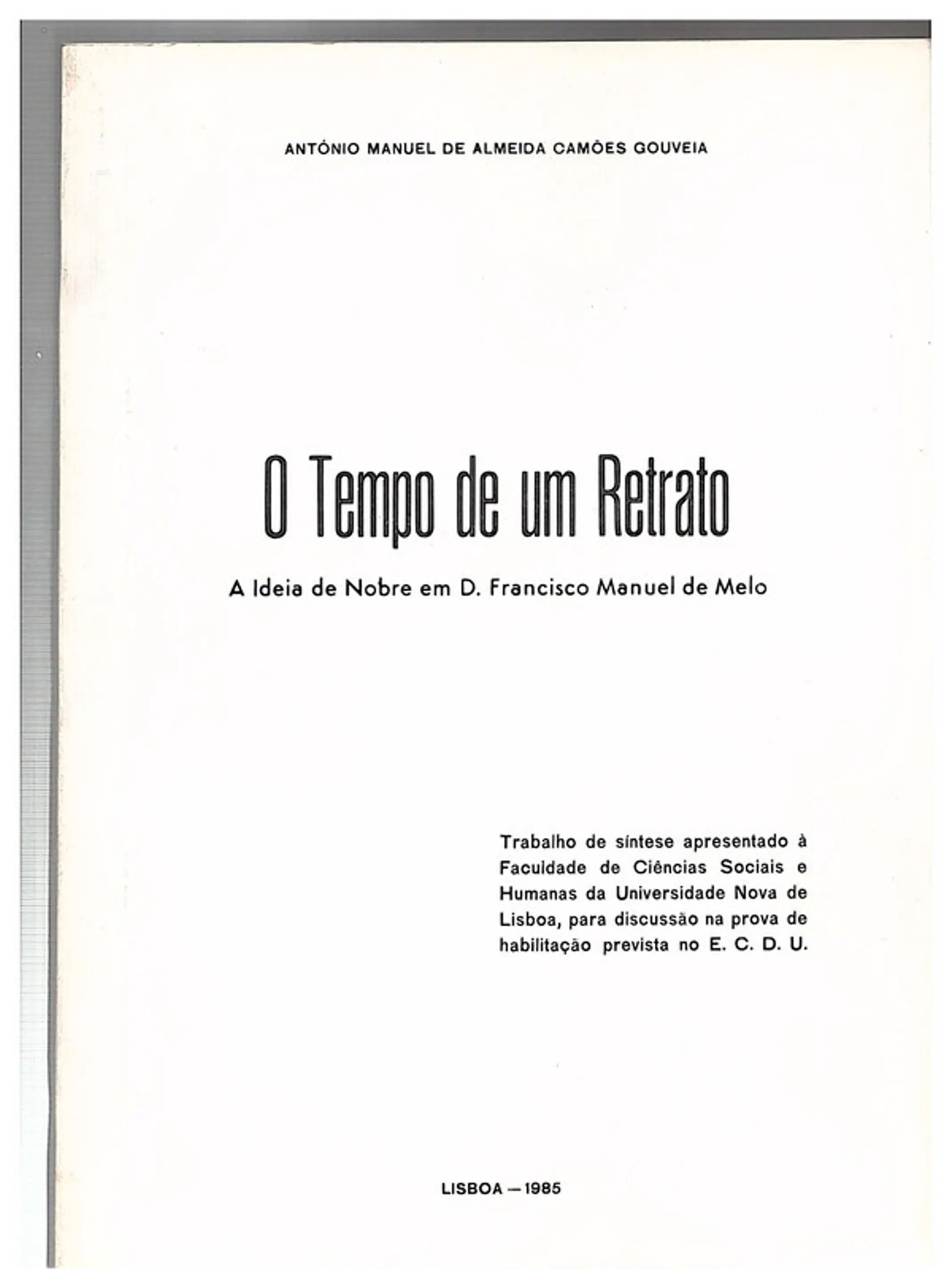 O tempo de um retrato 1