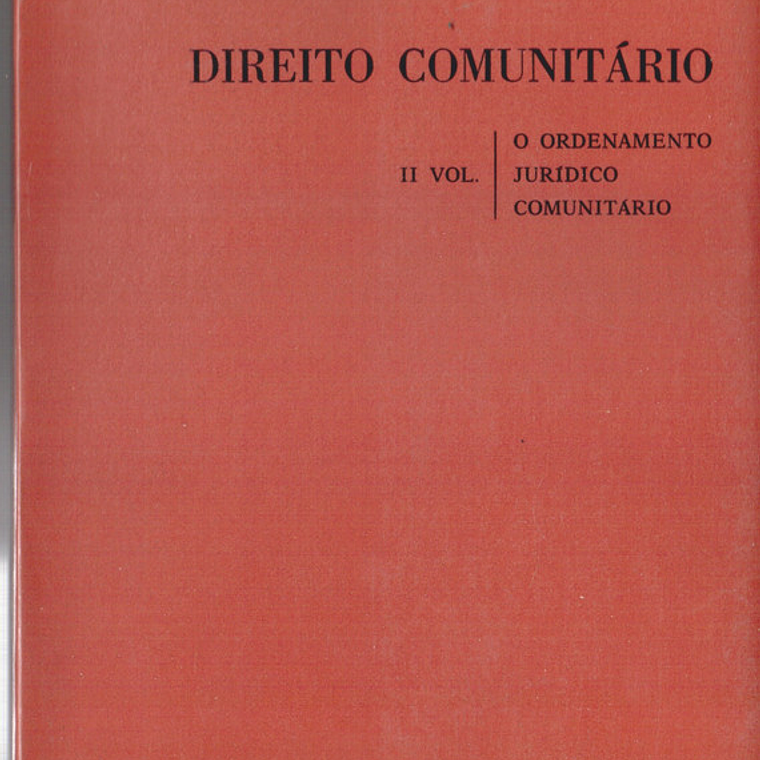 Direito comunitário segundo volume 1