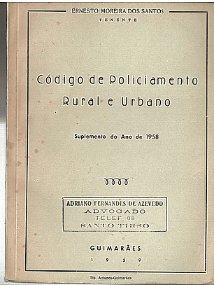 Código de policiamento rural e urbano - suplemento