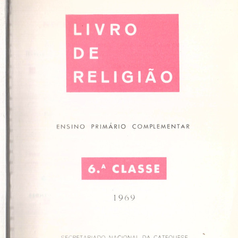 Livro de religião ensino primário complementar sexta classe 2
