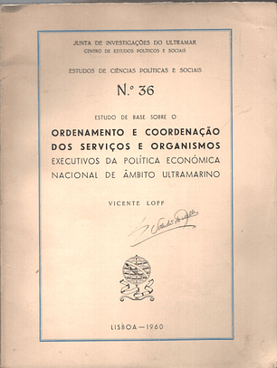 Estudo de base sobre o ordenamento e coordenação dos serviços e organismos