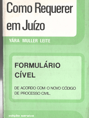 Como requerer em juízo - formulário cível