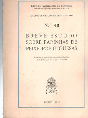 Breve estudo sobre farinhas de peixe portuguesas